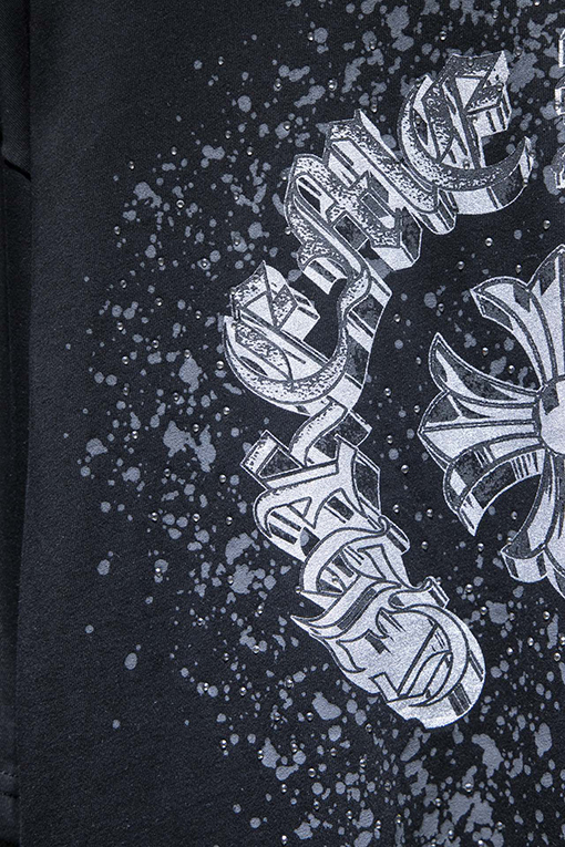 クロムハーツ オーストリアのラインストーンホットダイヤモンドプリント半袖Tシャツ
