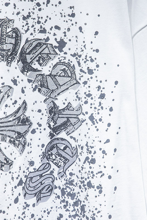 クロムハーツ オーストリアのラインストーンホットダイヤモンドプリント半袖Tシャツ