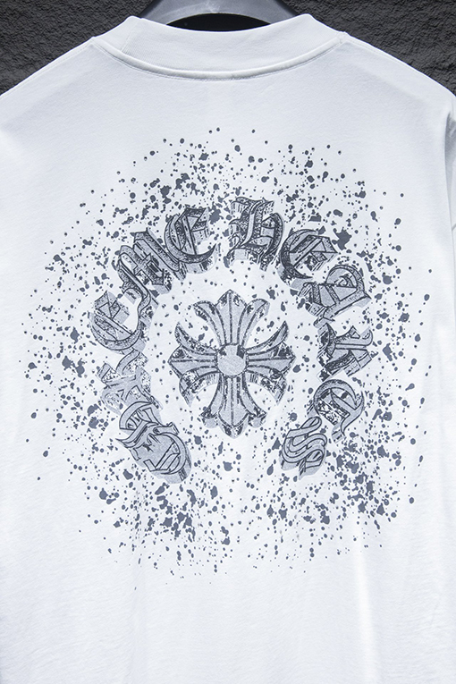 クロムハーツ オーストリアのラインストーンホットダイヤモンドプリント半袖Tシャツ
