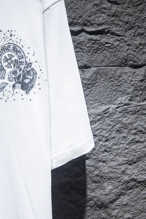 クロムハーツ オーストリアのラインストーンホットダイヤモンドプリント半袖Tシャツ