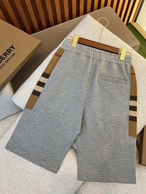 バーバリー 新しいサイドフランネルチェックカットコットンショーツ