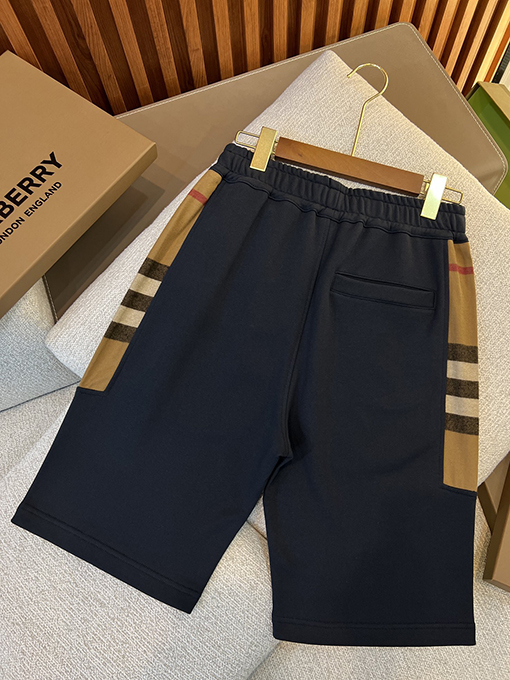 バーバリー 新しいサイドフランネルチェックカットコットンショーツ