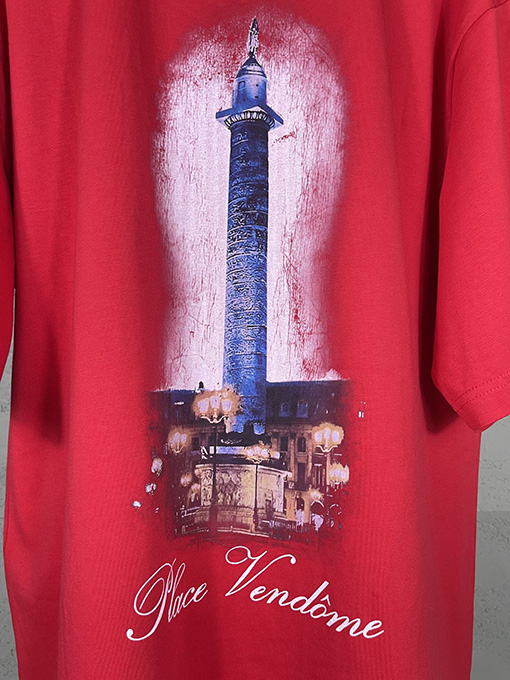 バレンシアガコピー Balenciaga Vogueコラボレーションプリント半袖Tシャツ