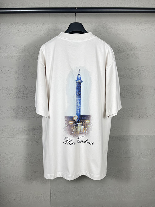 バレンシアガコピー Balenciaga Vogueコラボレーションプリント半袖Tシャツ