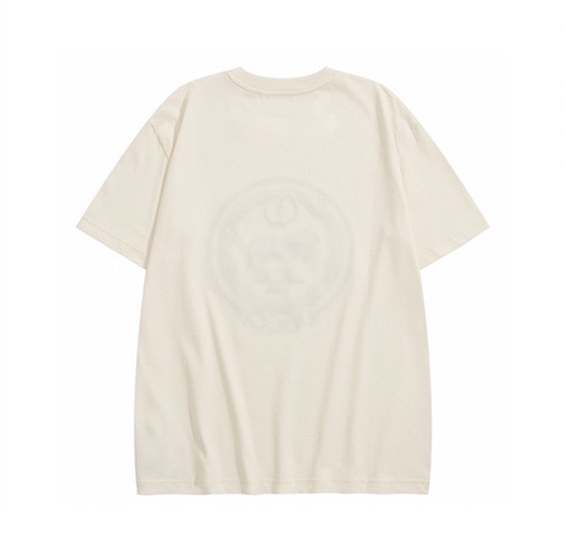 グッチ フロントロゴ刺繍馬プリント半袖Tシャツ