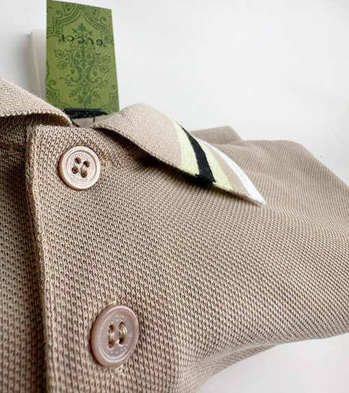 グッチスーパーコピー 新しい刺繍ロゴ半袖ポロシャツ