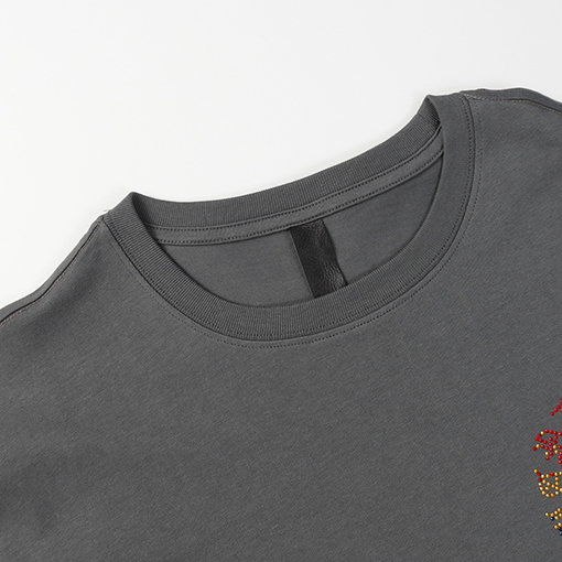 クロムハーツ ファッションクロスホットドリルラウンドネック半袖Tシャツ