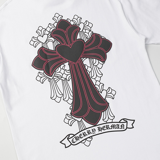 クロムハーツコピー クロスプリント半袖Tシャツ