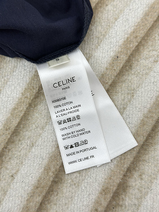 セリーヌスーパーコピー  コントラストカラーのクルーネック半袖Tシャツ