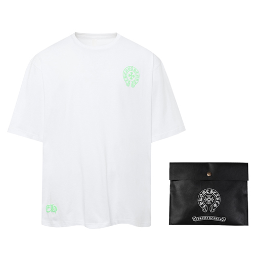 クロムハーツコピー 馬蹄サンスクリットプリント半袖Tシャツ