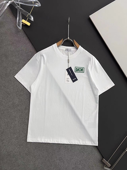ディオールスーパーコピー 胸のカスタムロゴ半袖Tシャツ