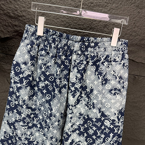 ルイヴィトンスーパーコピー 新しいプリントロゴカップルデニムパンツ