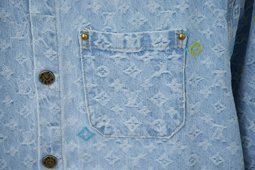 ルイヴィトン コラボレーションモノグラム カラー刺繍デニムベスト