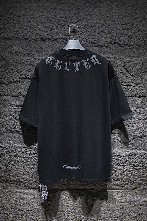 クロムハーツ 胸の刺繍ロゴ半袖Tシャツ