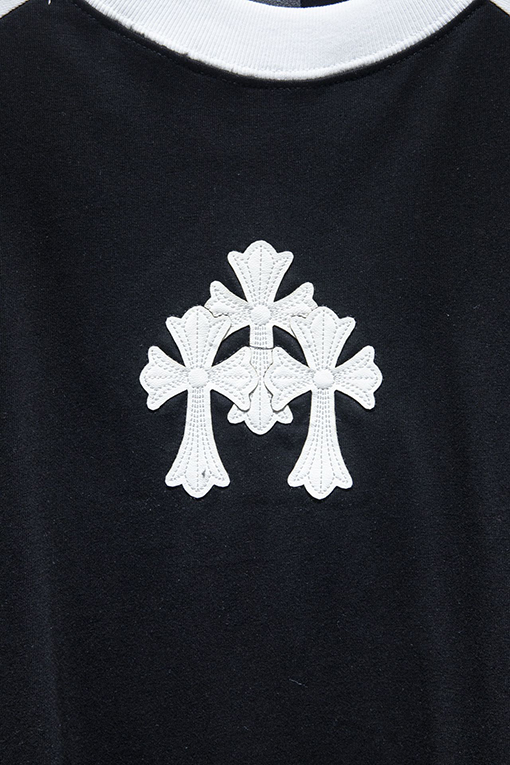 クロムハーツコピー  ヴィンテージファッション刺繍半袖Tシャツ
