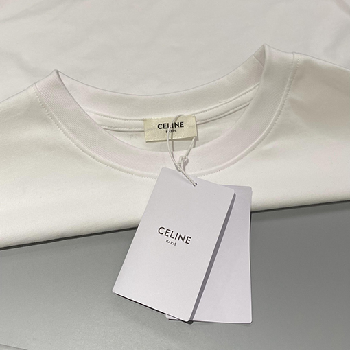 セリーヌスーパーコピー 新しいシリーズのロゴ半袖Tシャツ
