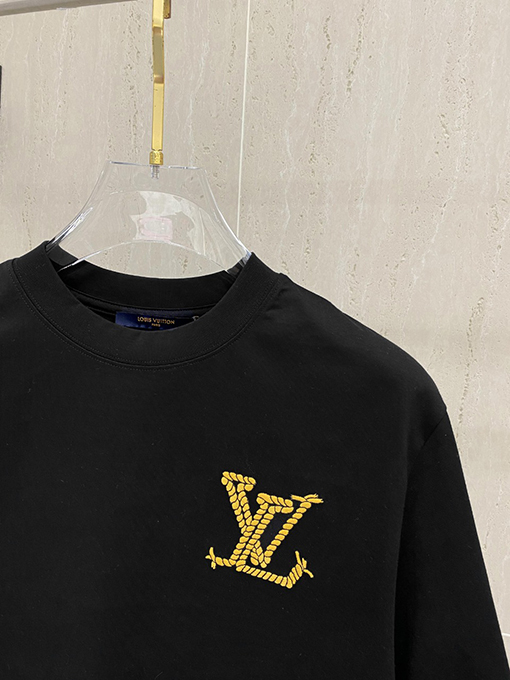 ルイヴィトン 新しいファッションシリーズのロゴ半袖Tシャツ
