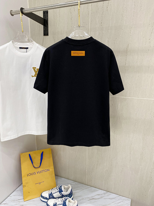 ルイヴィトン 新しいファッションシリーズのロゴ半袖Tシャツ