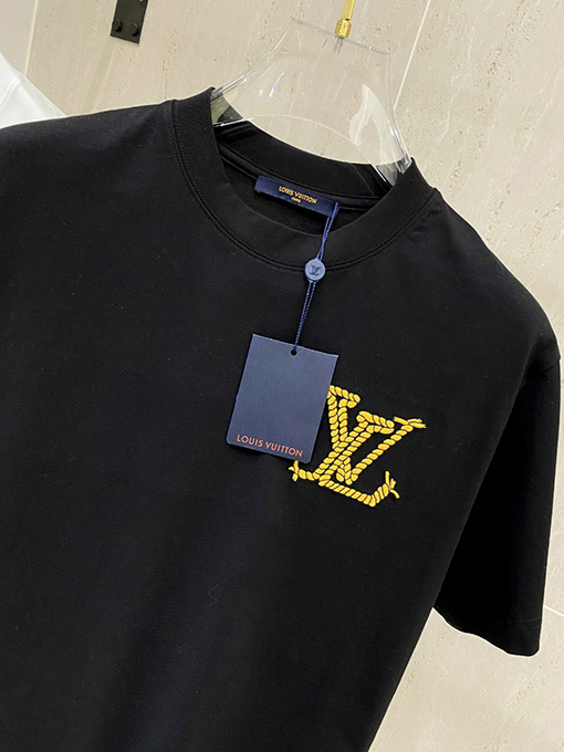 ルイヴィトン 新しいファッションシリーズのロゴ半袖Tシャツ