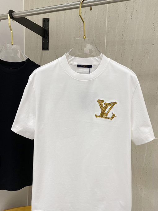 ルイヴィトン 新しいファッションシリーズのロゴ半袖Tシャツ