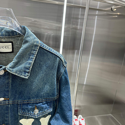 グッチスーパーコピー NY アルファベット刺繍カップルデニムジャケット