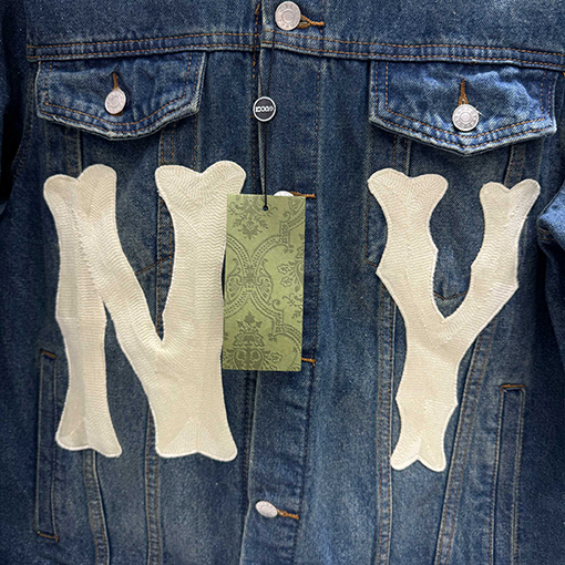 グッチスーパーコピー NY アルファベット刺繍カップルデニムジャケット