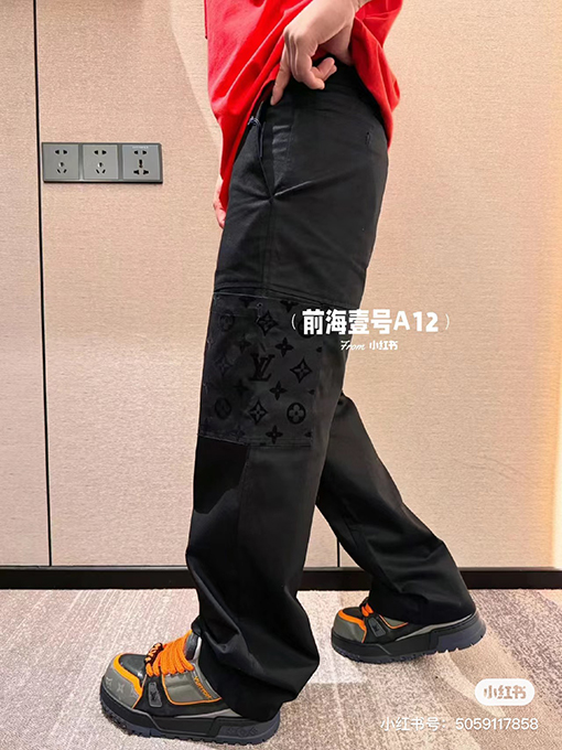 ルイヴィトンコピー 新しい コットン ストレートワークパンツ