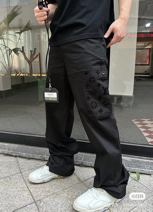 ルイヴィトンコピー 新しい コットン ストレートワークパンツ