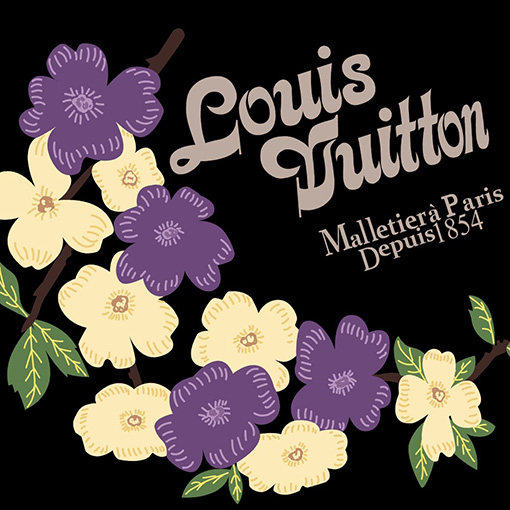 ルイヴィトン LV フラワーアルファベット半袖Tシャツ