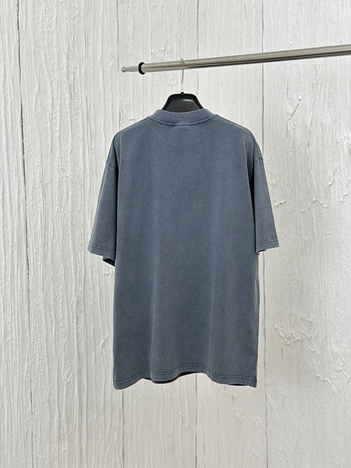 バレンシアガスーパーコピー カレッジ風イタリックパリプリント半袖Tシャツ
