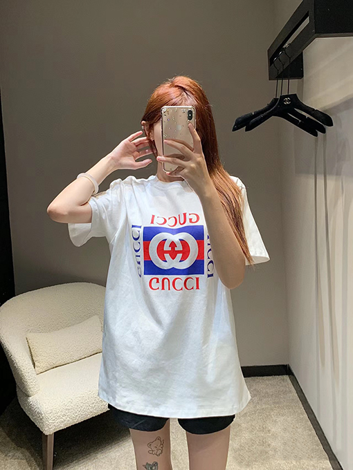 グッチスーパーコピー フロント Gucci プリント半袖Tシャツ