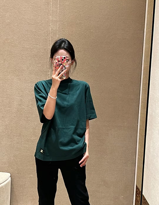 バーバリー 新しい馬術騎士軍馬ラベル半袖Tシャツ