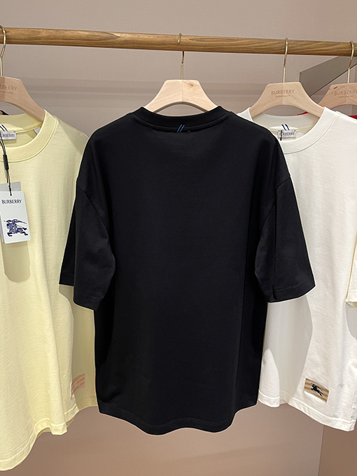 バーバリー 新しい馬術騎士軍馬ラベル半袖Tシャツ