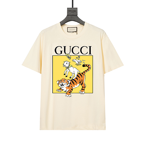 グッチ ファッションクルーネック半袖Tシャツ