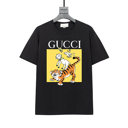 グッチ ファッションクルーネック半袖Tシャツ