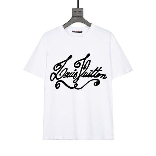 ルイヴィトン プリントラウンドネック半袖Tシャツ