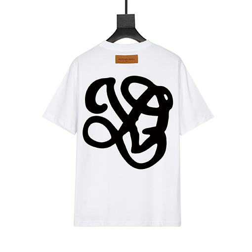 ルイヴィトン プリントラウンドネック半袖Tシャツ