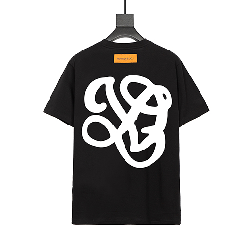 ルイヴィトン プリントラウンドネック半袖Tシャツ