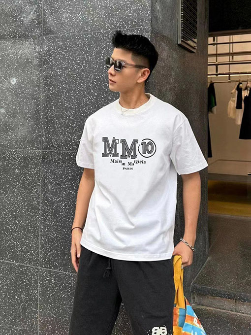 マルタンマルジェラ  mm 10 アルファベットロゴプリント半袖Tシャツ