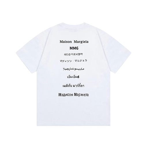 マルタンマルジェラコピー  アルファベットロゴプリント半袖Tシャツ