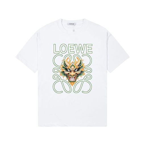 ロエベ リブロゴプリント半袖Tシャツ