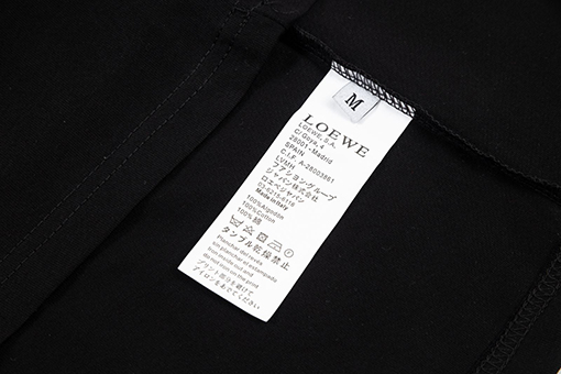 ロエベスーパーコピー  ロゴプリントファッションプルラックリブ半袖Tシャツ