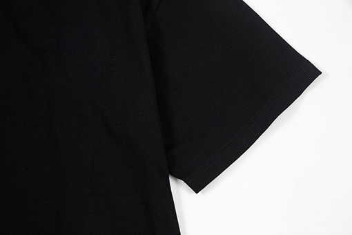 ロエベスーパーコピー ロゴプリントファッションプルラックリブ半袖Tシャツ