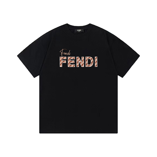 フェンディコピー クラシックロゴプリント半袖Tシャツ