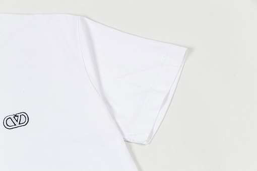 ヴァレンティノ ロゴ刺繍ラウンドネック半袖Tシャツ