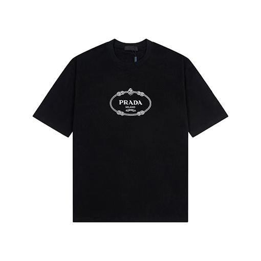 プラダ ロゴプリントハイエンド半袖Tシャツ