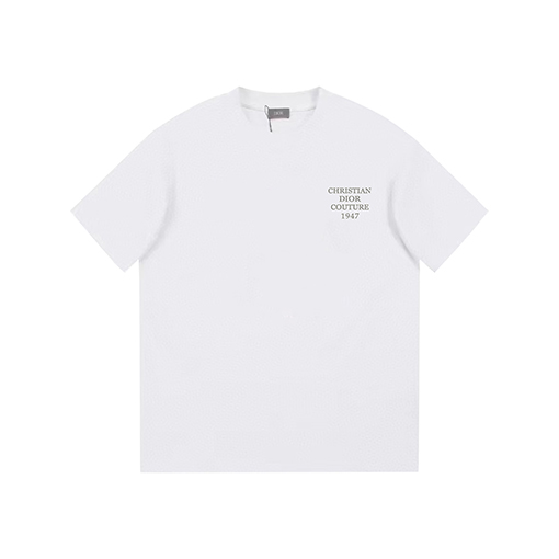 ディオールスーパーコピー ロゴプリントデザインクルーネック半袖Tシャツ