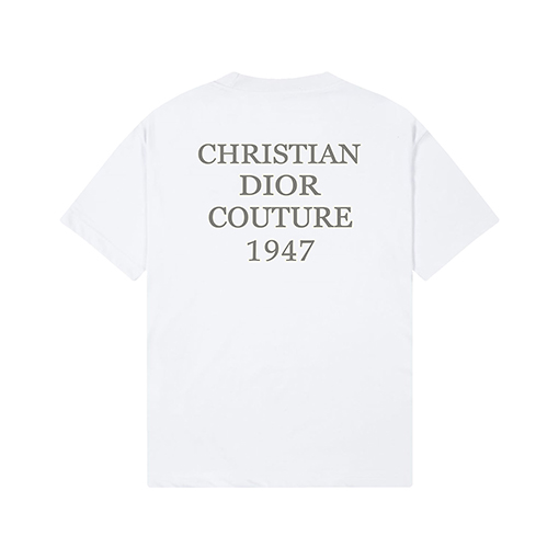 ディオールスーパーコピー ロゴプリントデザインクルーネック半袖Tシャツ