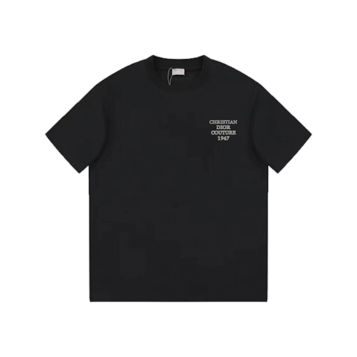 ディオールスーパーコピー ロゴプリントデザインクルーネック半袖Tシャツ
