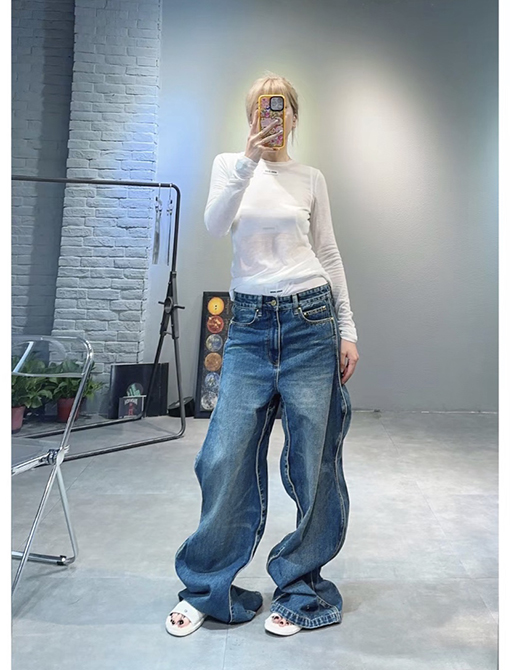ルイヴィトンコピー  ショーウェーブファッションジーンズ